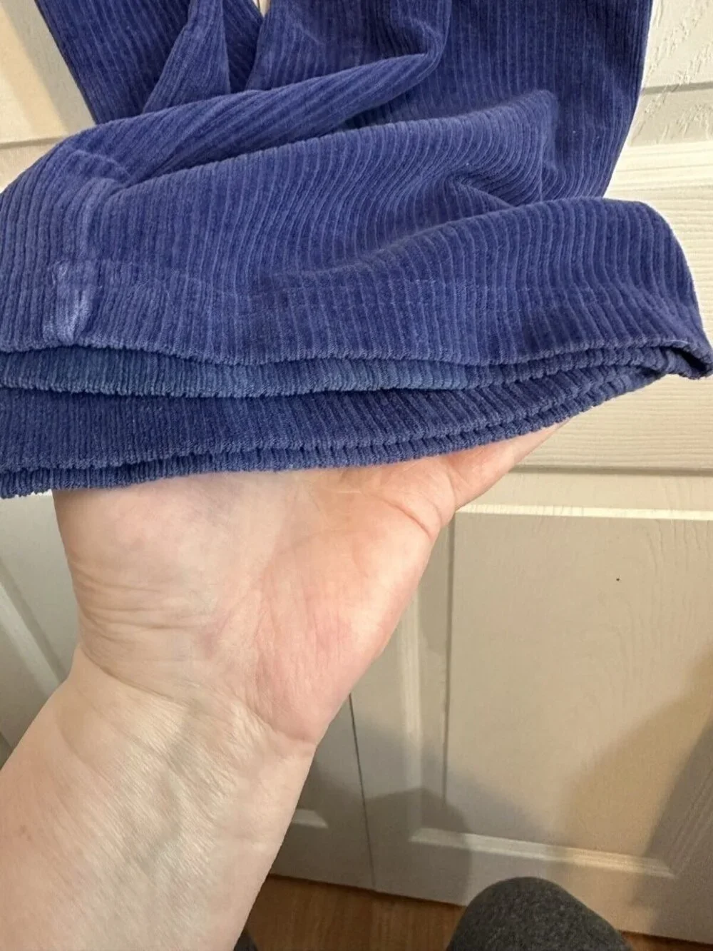 Vintage 90's April Cornell Blue Corduroy Straight Leg Pants Sz L High Waist - Picture 6 of 11